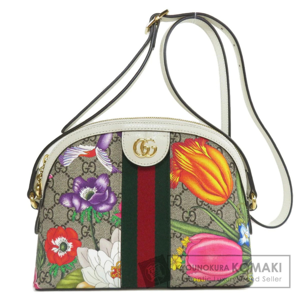 Gucci GG Flower Shoulder Bag Leather